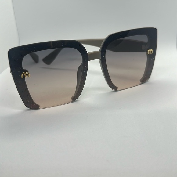 Oversized Square Sunglasses-Gradient Lenses , -UVProtection,M”Detail